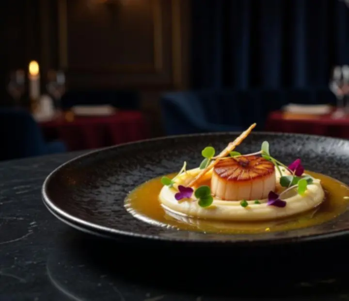 Autorskie danie szefa kuchni w eleganckiej restauracji Nocaristello